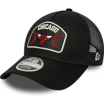 Gorra trucker negra 9FORTY M-Crown A Frame de Chicago Bulls NBA de New Era