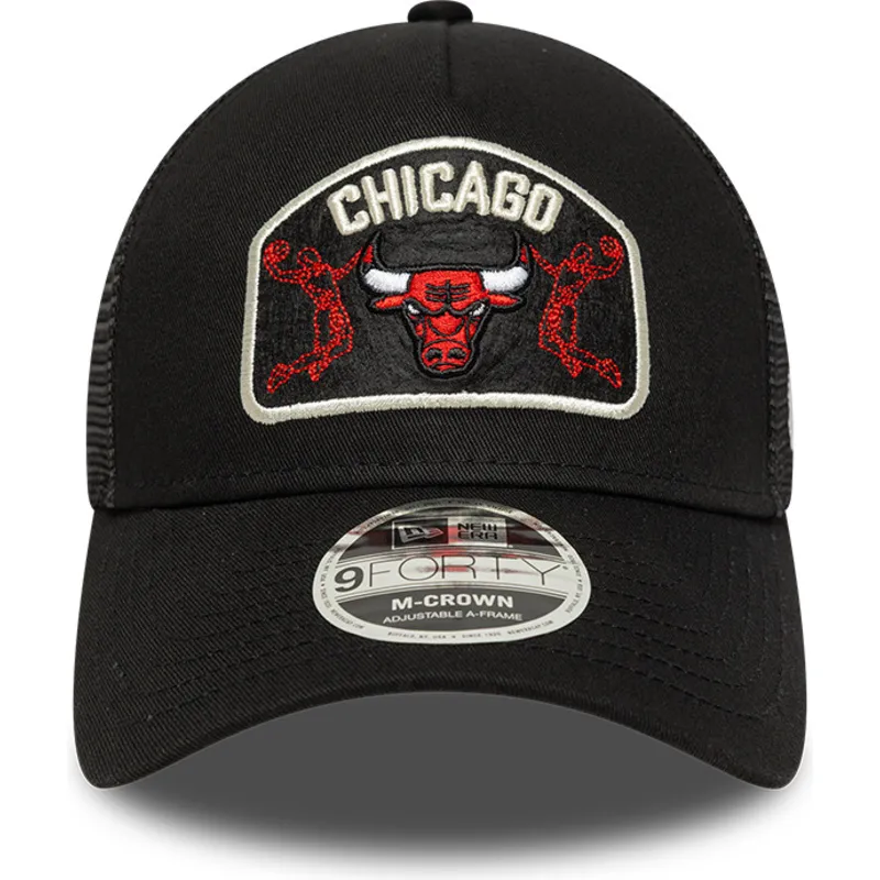 schwarze-trucker-kappe-9forty-m-crown-a-frame-chicago-bulls-nba-von-new-era