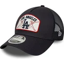 marineblaue-trucker-kappe-9forty-m-crown-a-frame-der-los-angeles-dodgers-mlb-von-new-era