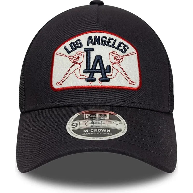 cap-zaoblena-navy-blue-snapback-9forty-m-crown-a-frame-los-angeles-dodgers-mlb-new-era