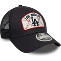 marineblaue-trucker-kappe-9forty-m-crown-a-frame-der-los-angeles-dodgers-mlb-von-new-era