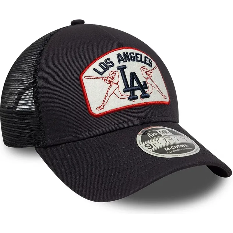 cap-zaoblena-navy-blue-snapback-9forty-m-crown-a-frame-los-angeles-dodgers-mlb-new-era