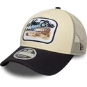 beige-und-marineblaue-trucker-kappe-9forty-m-crown-a-frame-von-new-era