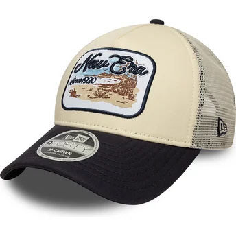 Cap zaoblená beige snapback 9FORTY M-Crown New Era