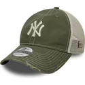 siltovka-zaoblena-zelena-nastavitelny-9twenty-cotton-canv-new-york-yankees-mlb-new-era