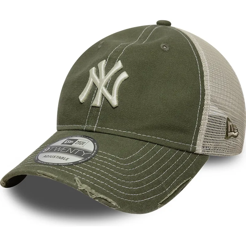 siltovka-zaoblena-zelena-nastavitelny-9twenty-cotton-canv-new-york-yankees-mlb-new-era