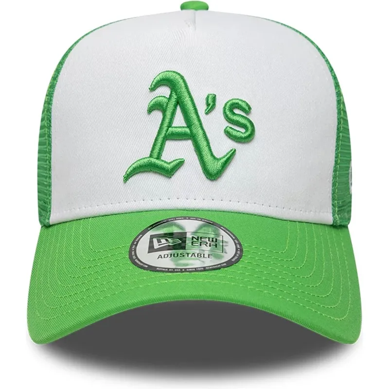 siltovka-zaoblena-zelena-snapback-a-frame-league-essential-oakland-athletics-mlb-new-era
