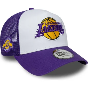 Cap zaoblená violet snapback A Frame Side Patch Los Angeles Lakers NBA New Era