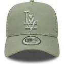 grune-trucker-kappe-mit-grunem-logo-a-frame-outline-der-los-angeles-dodgers-mlb-von-new-era