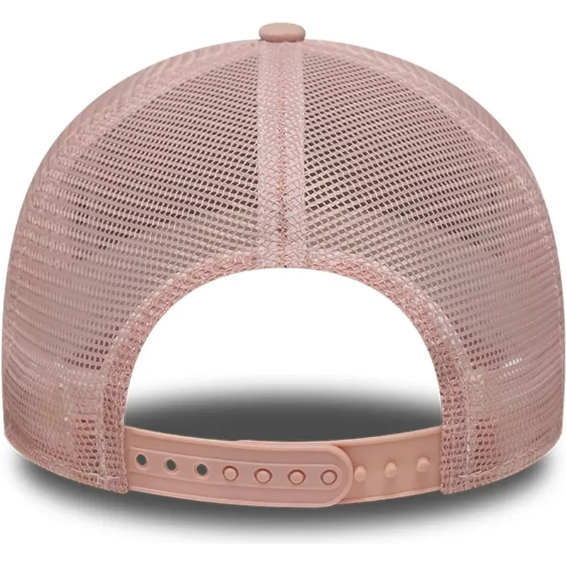 gorra-trucker-rosa-con-logo-rosa-a-frame-outline-de-new-york-yankees-mlb-de-new-era