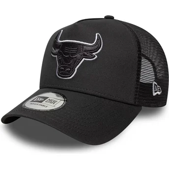Cap zaoblená black snapback A Frame Outline Chicago Bulls NBA New Era
