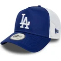 new-era-a-frame-side-patch-los-angeles-dodgers-mlb-blue-trucker-hat