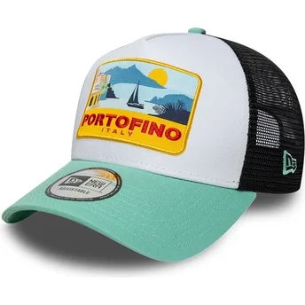 Šiltovky zaoblená kamionista viacfarebná snapback A Frame Location Patch Portofino New Era