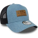 siltovky-zaoblena-kamionista-modra-snapback-a-frame-denim-leather-patch-new-era