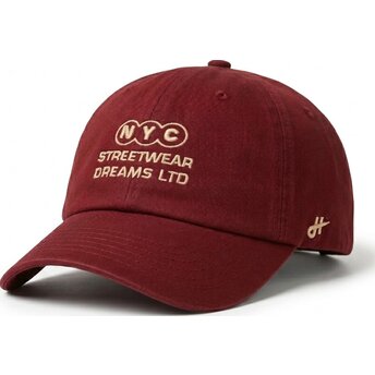 Gorra curva granate ajustable NY Dreams Just Kids The 90s de Homenage