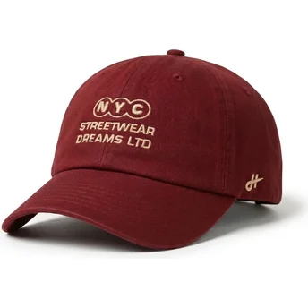 Homenage Curved Brim NY Dreams Just Kids The 90s Maroon Adjustable Cap