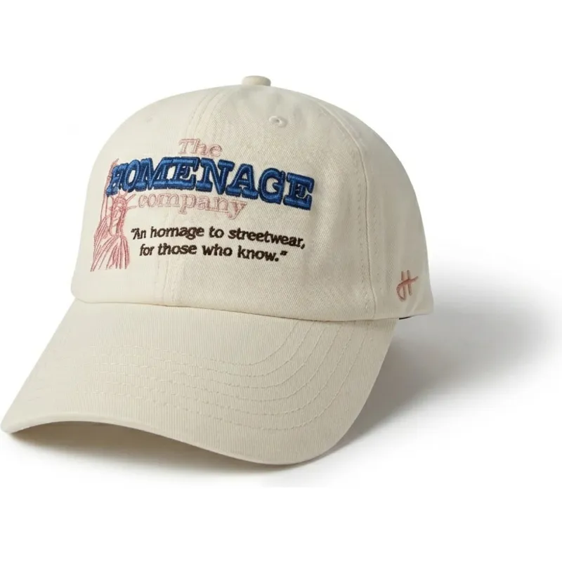 homenage-curved-brim-statue-just-kids-the-90s-khaki-adjustable-cap