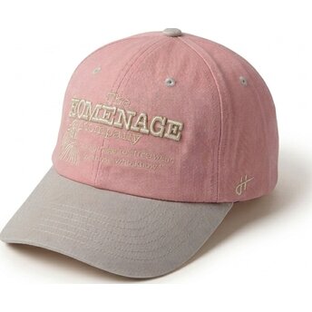 Gorra curva rosa y gris ajustable Statue Just Kids The 90s de Homenage