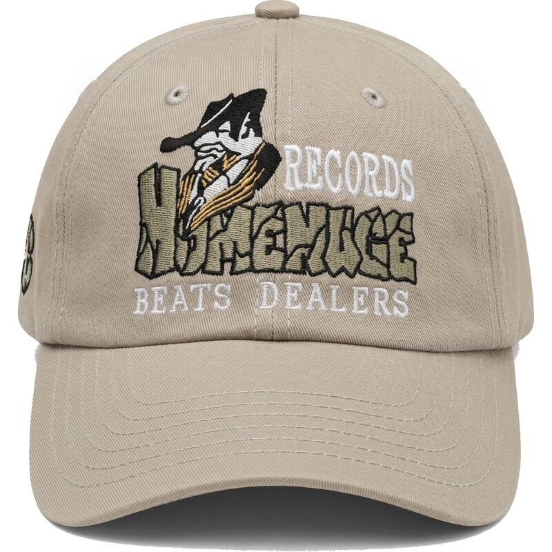 gorra-curva-gris-ajustable-records-music-shapes-identity-the-90s-de-homenage