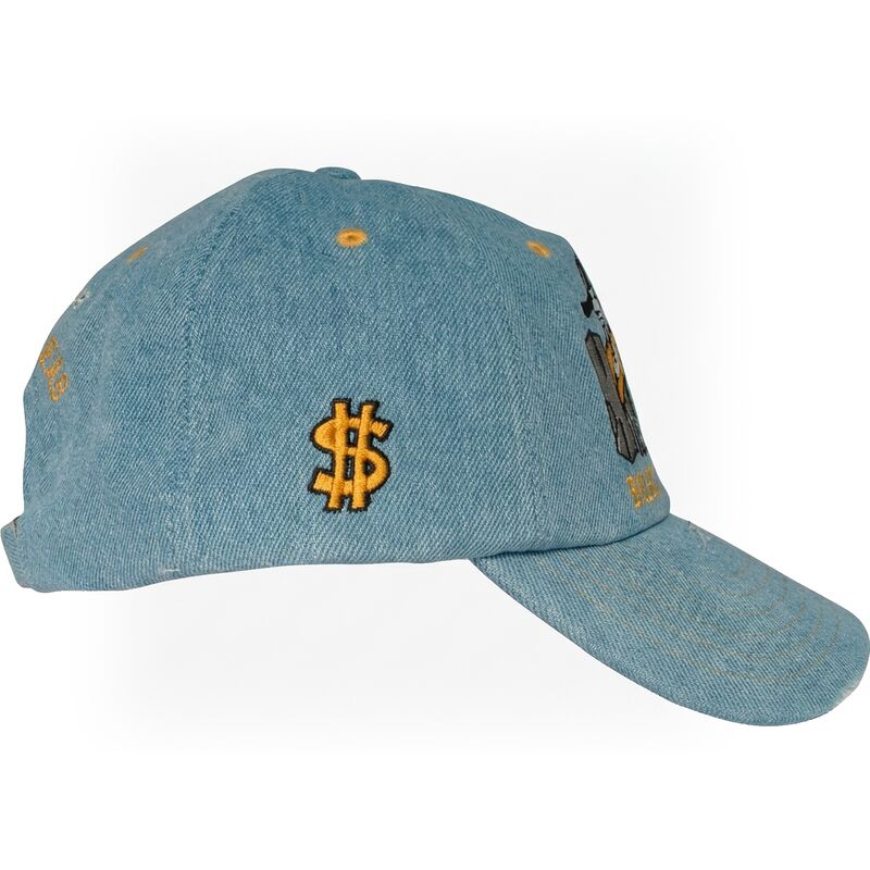 gorra-curva-azul-ajustable-denim-records-music-shapes-identity-the-90s-de-homenage