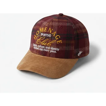 Mehrfarbige gebogene Snapback-Kappe Plaid Club Sport The Ball von Homenage