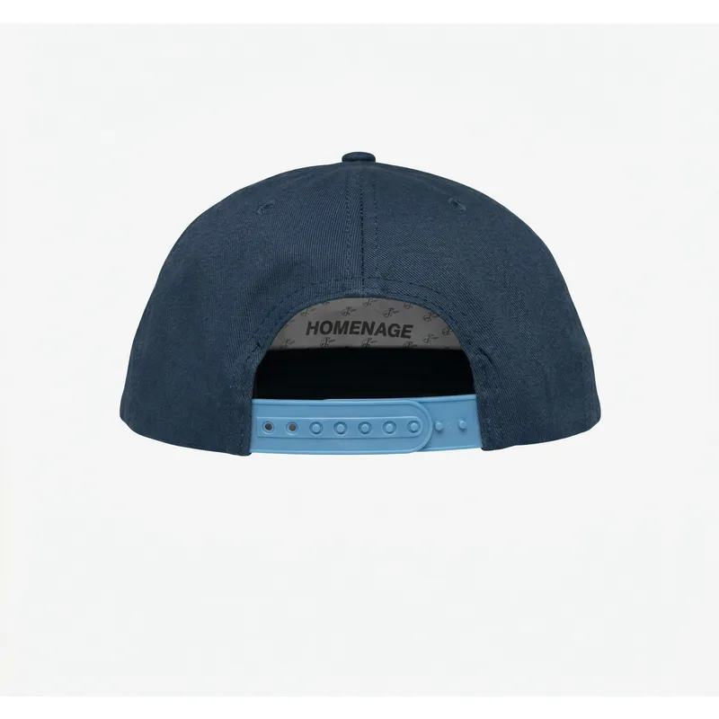 dunkelblaue-gebogene-snapback-kappe-vintage-club-sport-the-ball-von-homenage