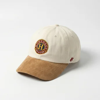 Gorra curva beige y marrón ajustable Suede Resort Sport The 90s de Homenage