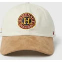 gorra-curva-beige-y-marron-ajustable-suede-resort-sport-the-90s-de-homenage
