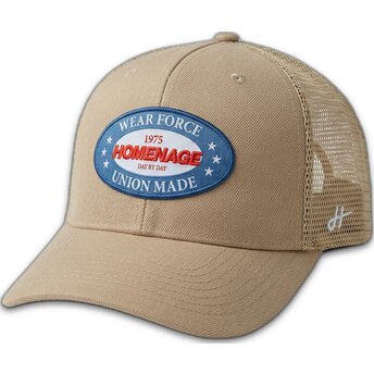 Šiltovky zaoblená kamionista béžová snapback The Trucker Union Workwear The Homenage