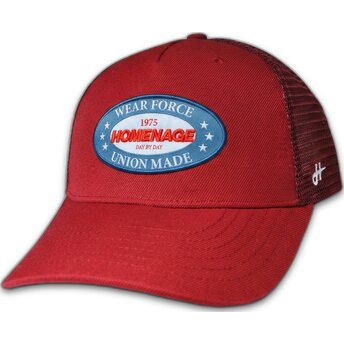 Cap zaoblená red snapback The Trucker Homenage