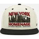 homenage-flat-brim-nysky-skylines-the-snap-beige-and-black-snapback-cap