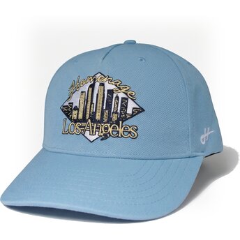 Gorra curva azul snapback LASKY Skylines The Retro de Homenage
