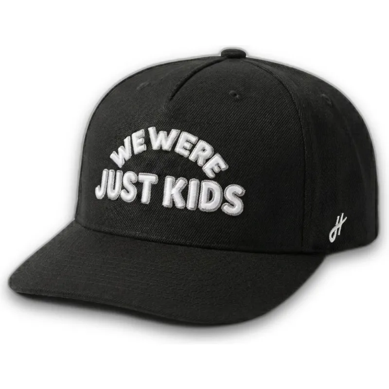 siltovky-zaoblena-cierna-snapback-just-kids-outline-the-retro-homenage