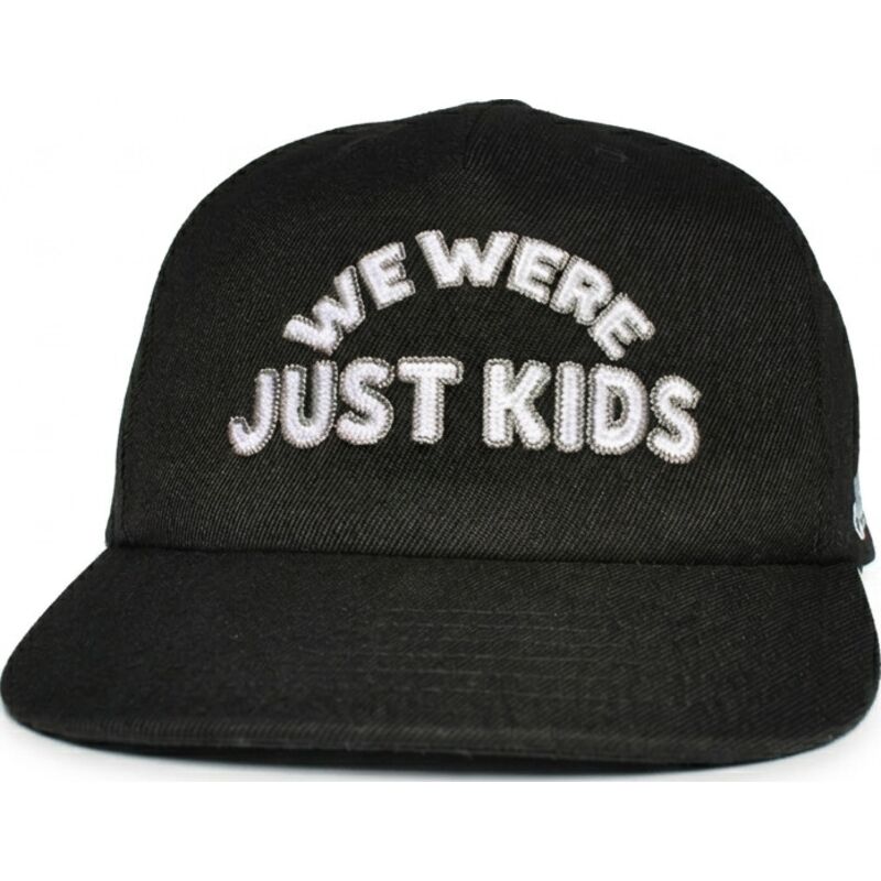 gorra-curva-negra-snapback-just-kids-outline-the-retro-de-homenage