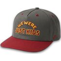 gorra-curva-gris-y-roja-snapback-just-kids-the-retro-de-homenage