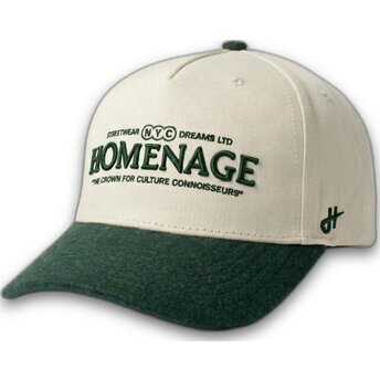 Gorra curva beige y verde snapback Liberty Sport The Retro de Homenage