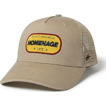 Gorra trucker beige Work 1975 Workwear The Trucker de Homenage