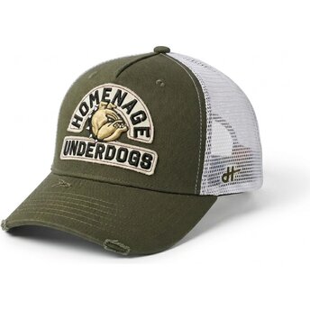 Gorra trucker verde y blanca Underdogs The Trucker de Homenage