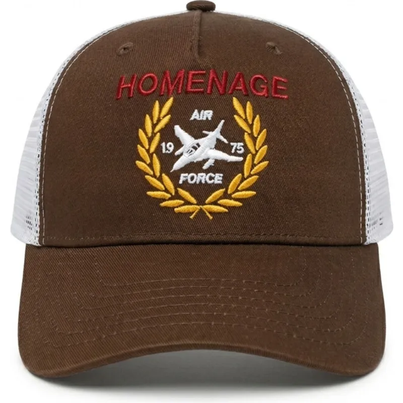 gorra-trucker-marron-oscuro-y-blanca-jet-military-surplus-the-trucker-de-homenage