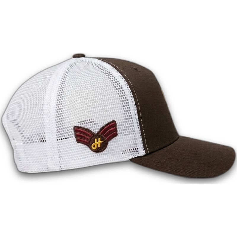 trucker-cap-dunkelbraun-und-weiss-jet-military-surplus-the-trucker-von-homenage