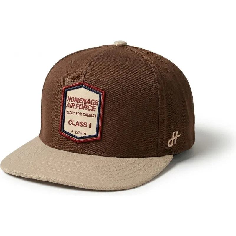 gorra-plana-marron-oscuro-snapback-squadron-military-surplus-the-retro-de-homenage