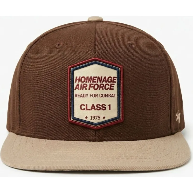 gorra-plana-marron-oscuro-snapback-squadron-military-surplus-the-retro-de-homenage