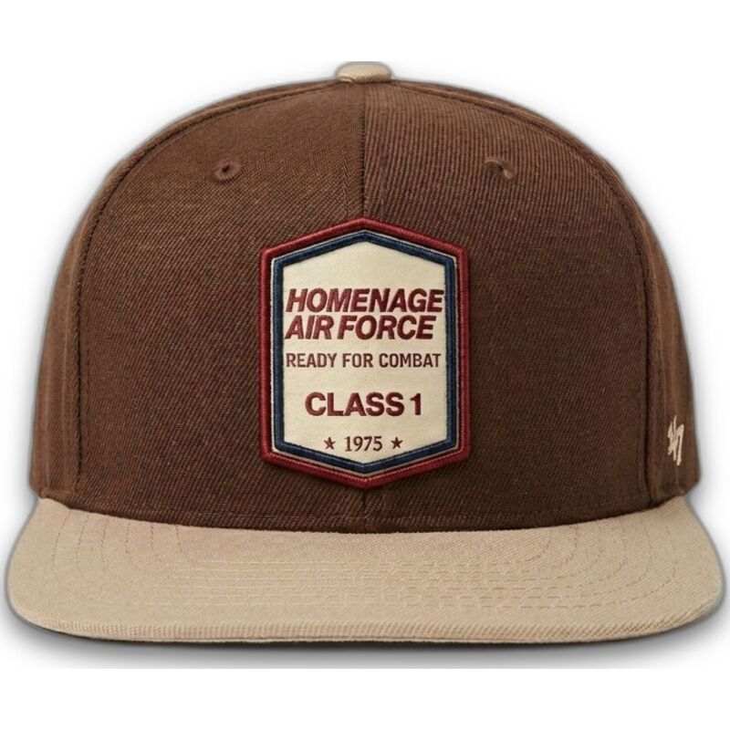 homenage-flat-brim-squadron-military-surplus-the-retro-dark-brown-snapback-cap
