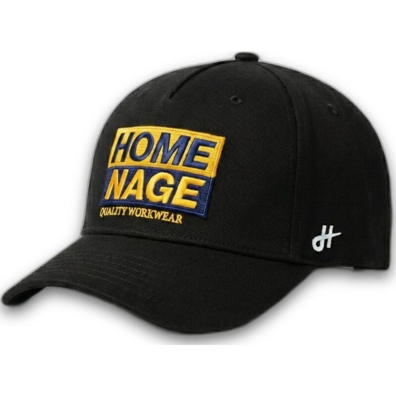 homenage-curved-brim-decker-workwear-the-retro-black-snapback-cap