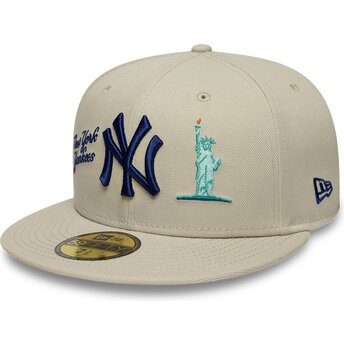 Cap rovná beige ajustada 59FIFTY City Icon New York Yankees MLB New Era