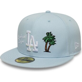 New Era Flat Brim 59FIFTY City Icon Los Angeles Dodgers Light Blue Fitted Cap