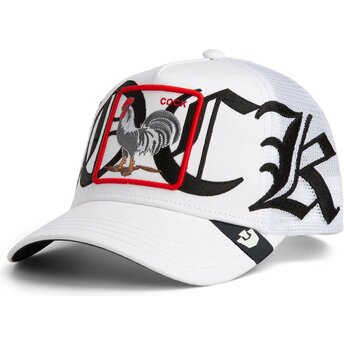 Trucker-Cap weiß Hahn Old English Cock The Farm von Goorin Bros.