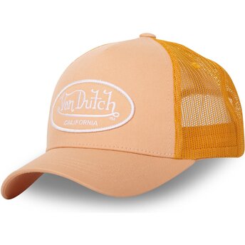 Šiltovka zaoblená oranžová snapback pre deti LOF B6C Von Dutch