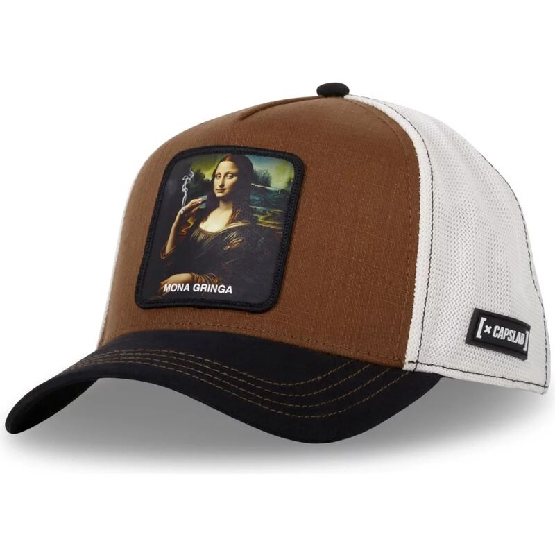 cap-zaoblena-brown-snapback-mona-lisa-famous-capslab cap-zaoblena-brown-snapback-mona-lisa-famous-capslab
