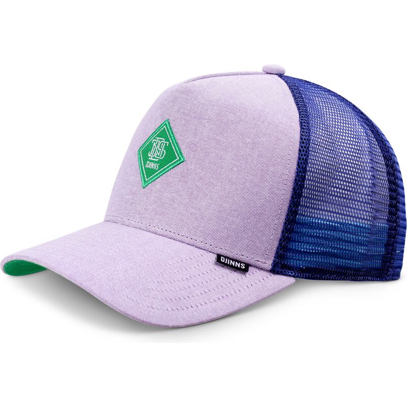 trucker-cap-violett-mit-grunem-logo-hft-oxfordcontra-von-djinns